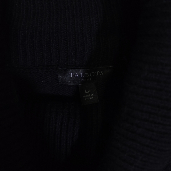 Talbots Lace Yoke Fair Isle Turtleneck Womens Size L Petite Merino Wool Blend - Picture 8 of 8